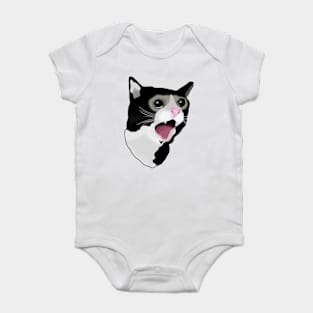 Crying Cat Meme Baby Bodysuit